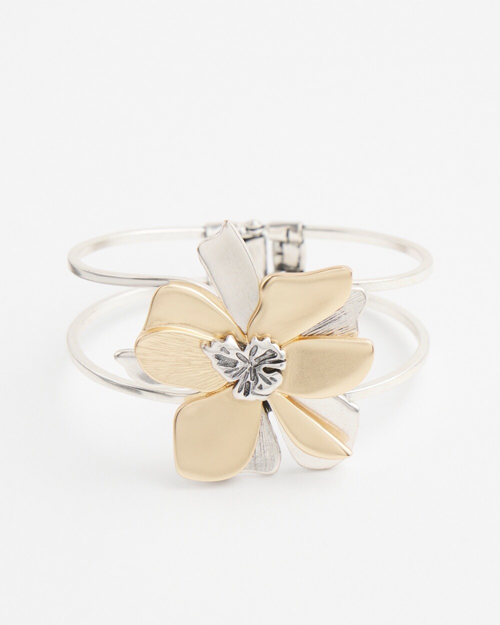 Floral Hinge Cuff Bracelet