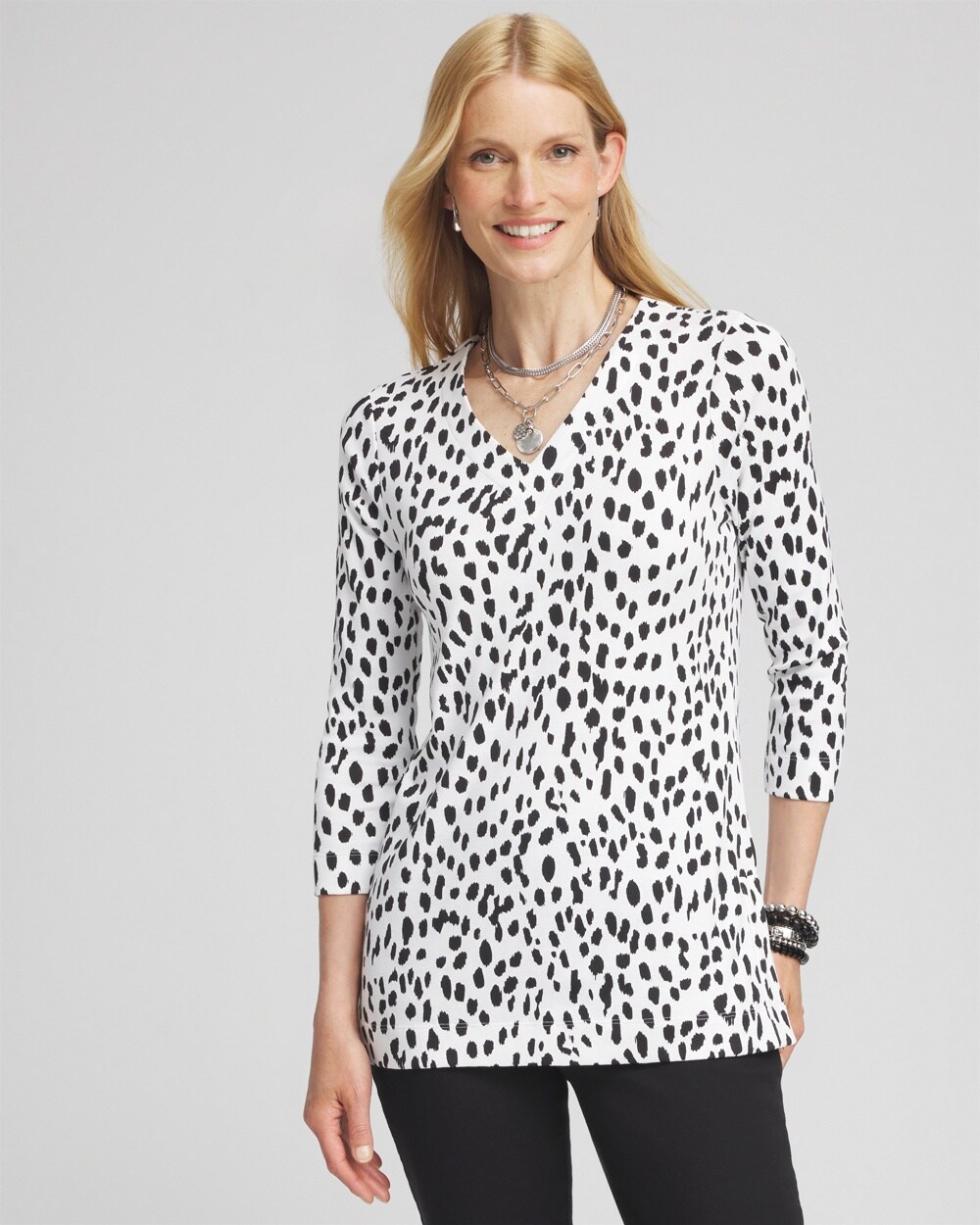 Dots V-neck Tunic