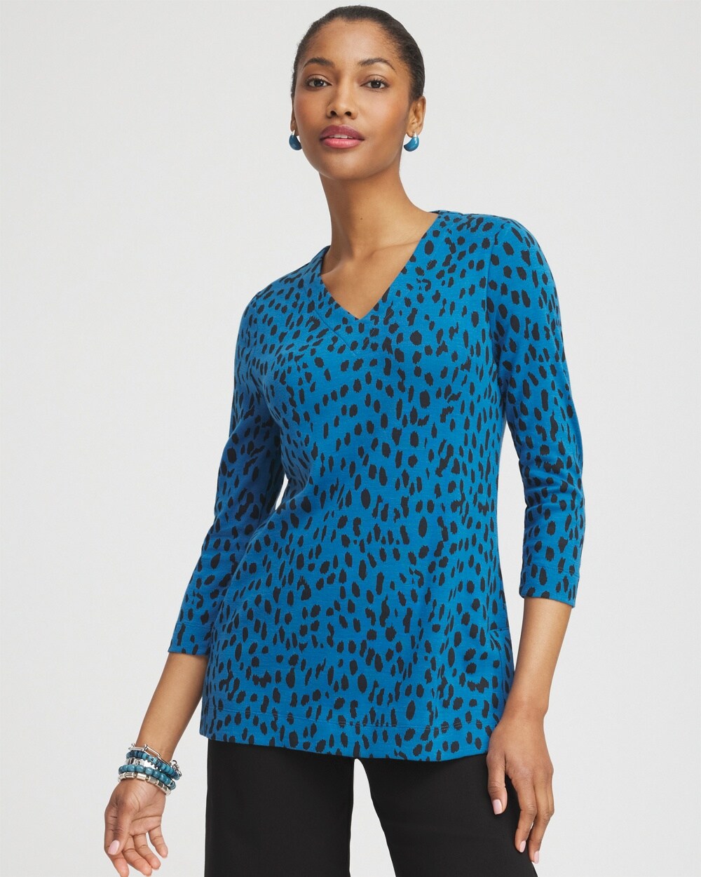 Dots V-neck Tunic