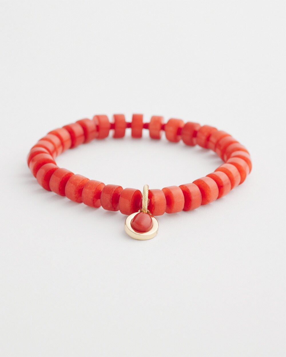 Orange Agate Drop Off Stretch Bracelet