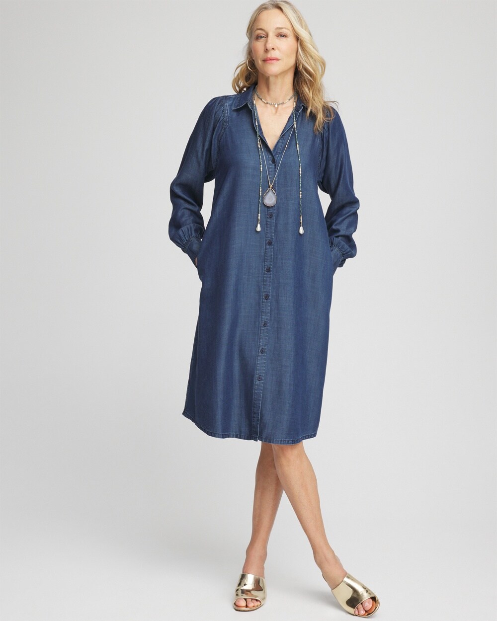 Dolman Sleeve Shirt Dress