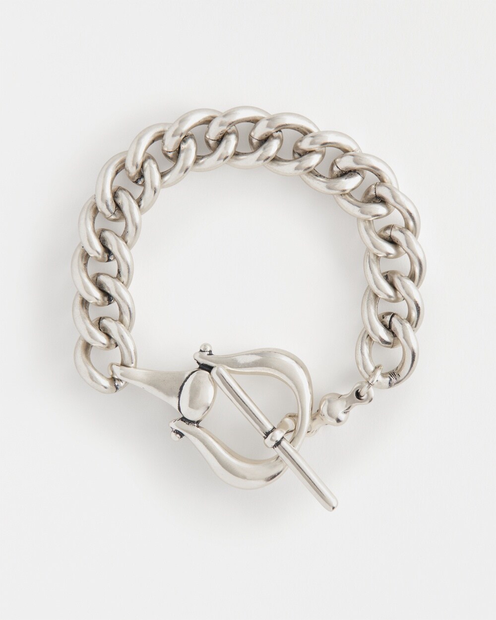 Silver Tone Horsebit Bracelet