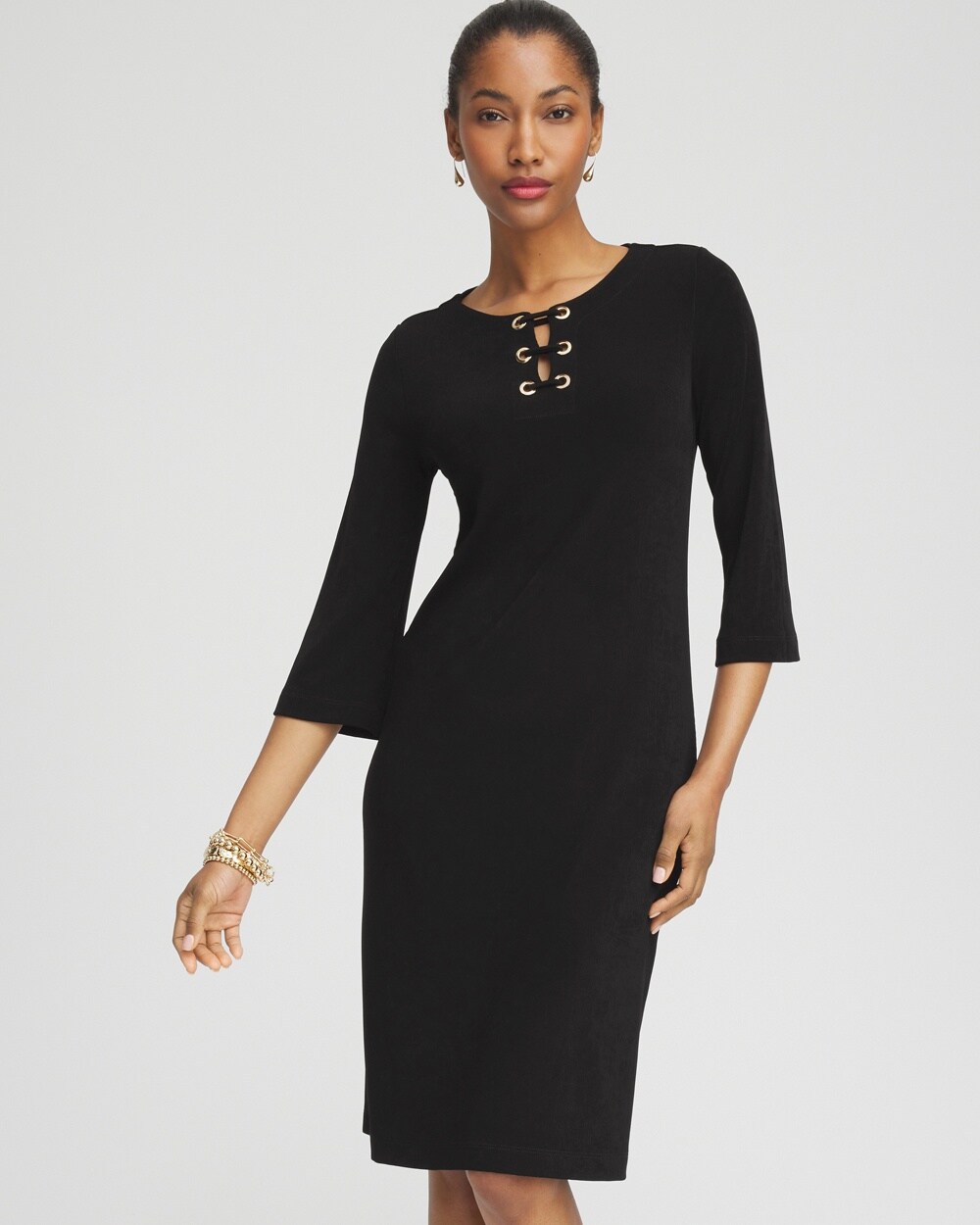 Travelers&#8482; Grommet Detail Dress