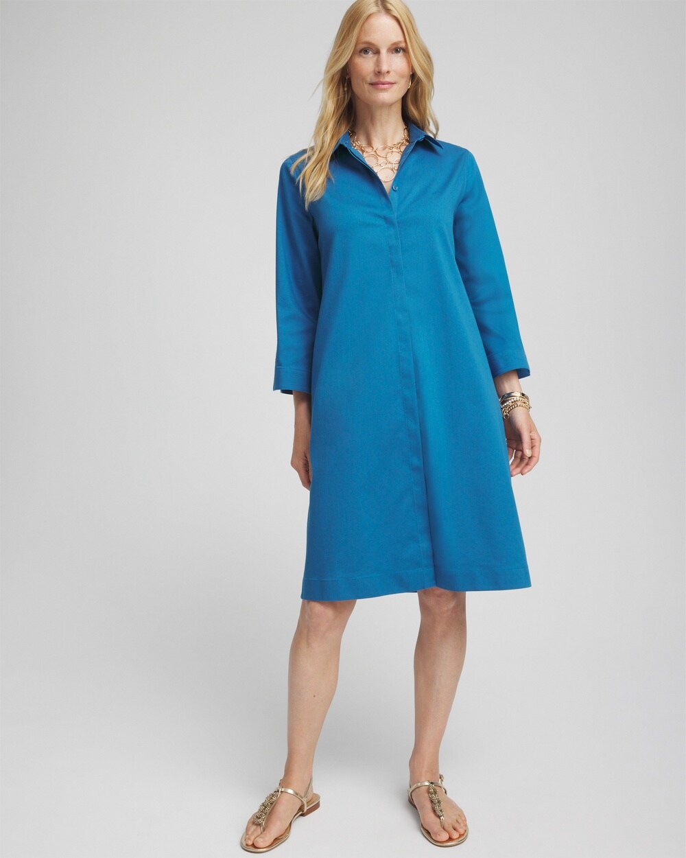 Petite No Iron&#8482; Shirt Dress