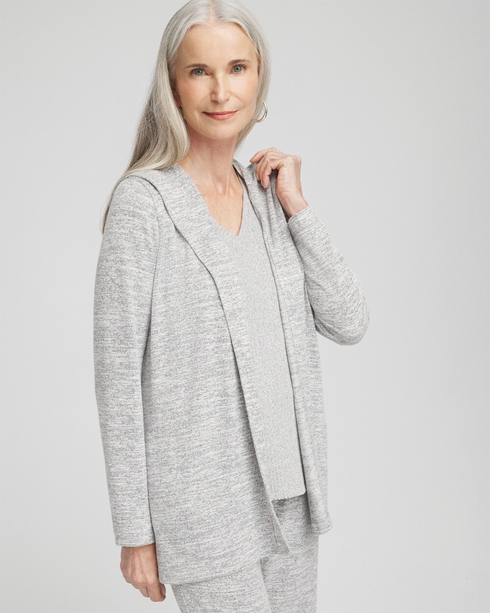 Zenergy\u00AE Soft Essentials Long Hooded Cardigan