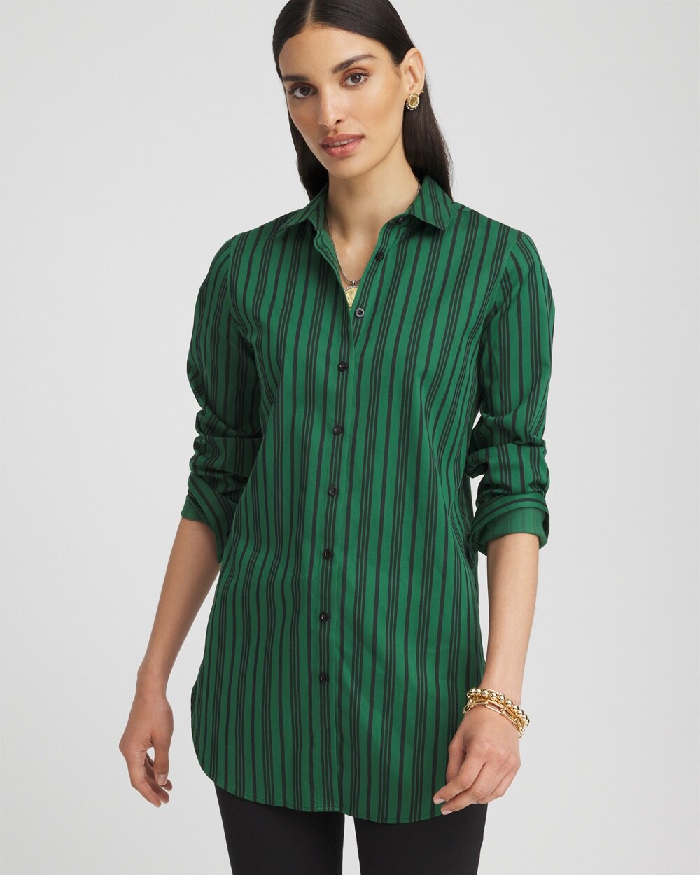 No Iron&#8482; Striped Tunic