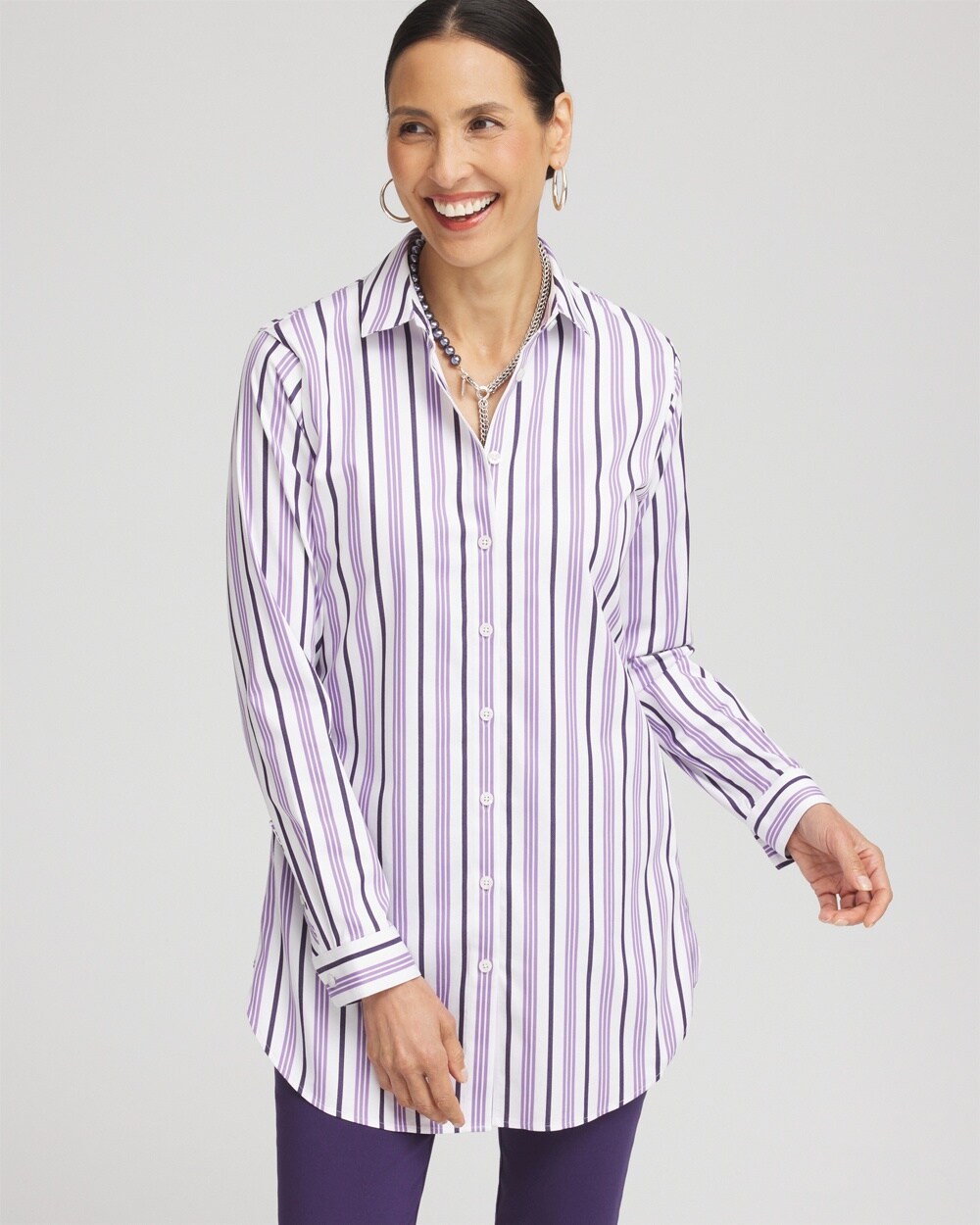 No Iron&#8482; Striped Tunic