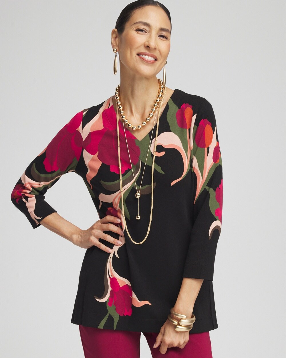 Swirl V-Neck Tunic