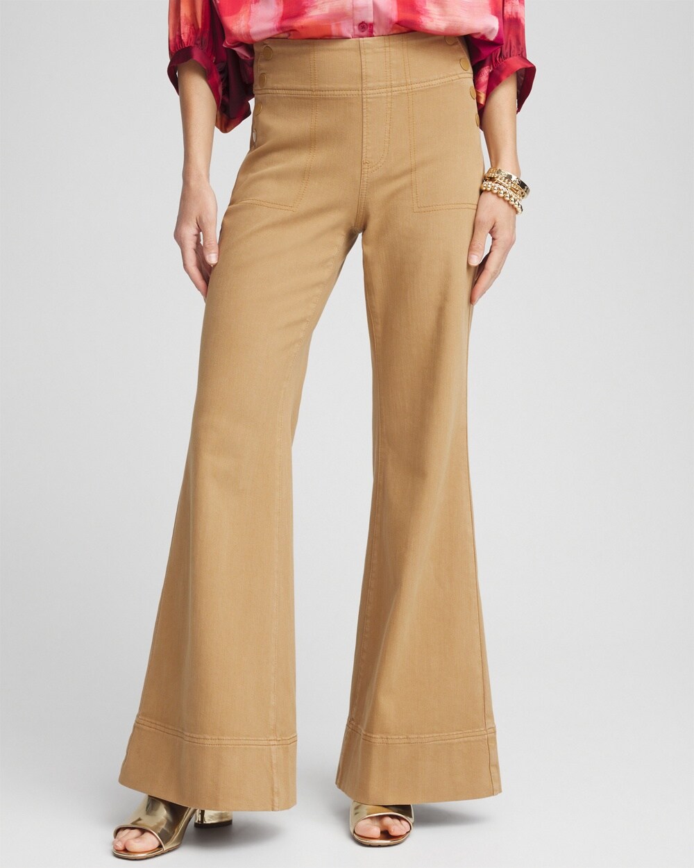 Petite Pull-On Flare Trouser Jeans