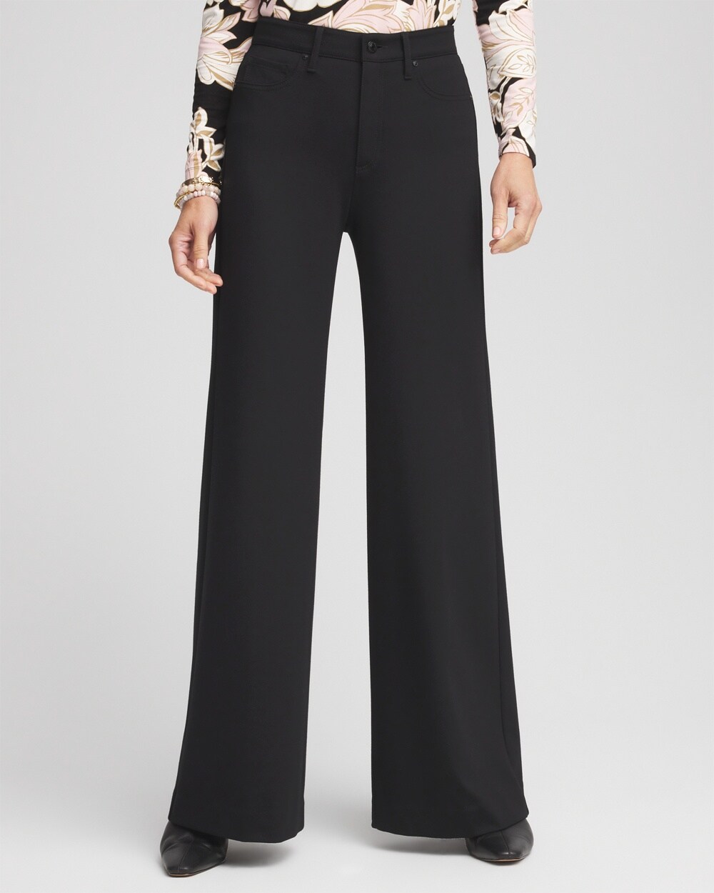 High Rise Wide Leg Ponte Pants