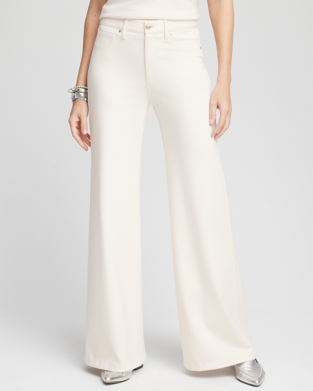 High Rise Wide Leg Ponte Pants