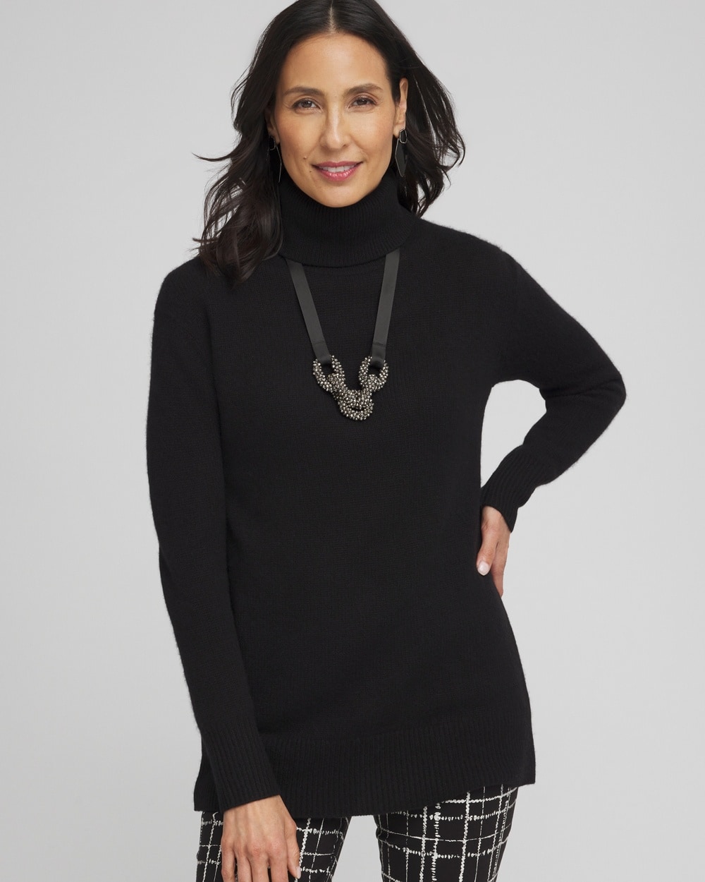 Cashmere Turtleneck Sweater Tunic