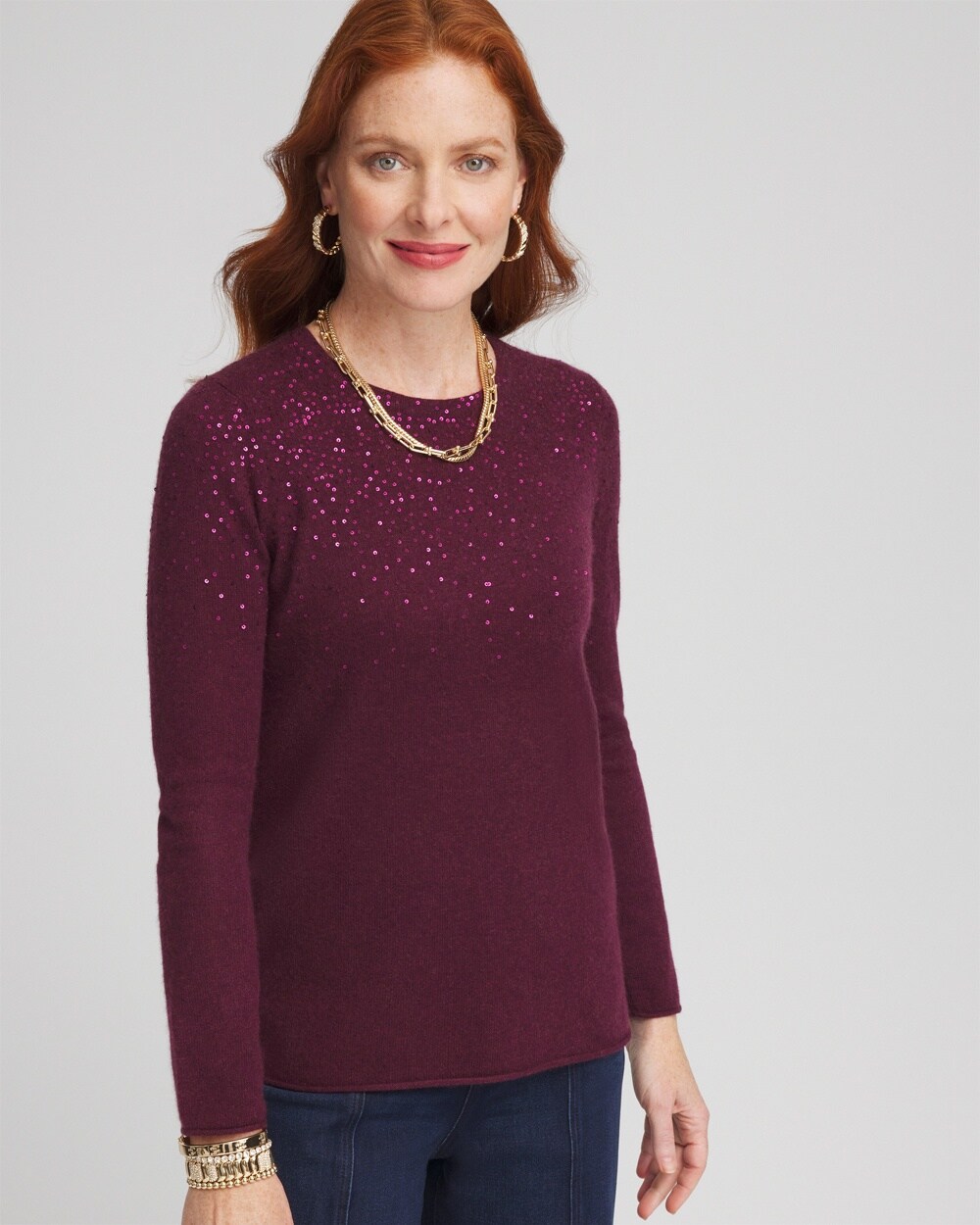 Cashmere Sequin Sweater