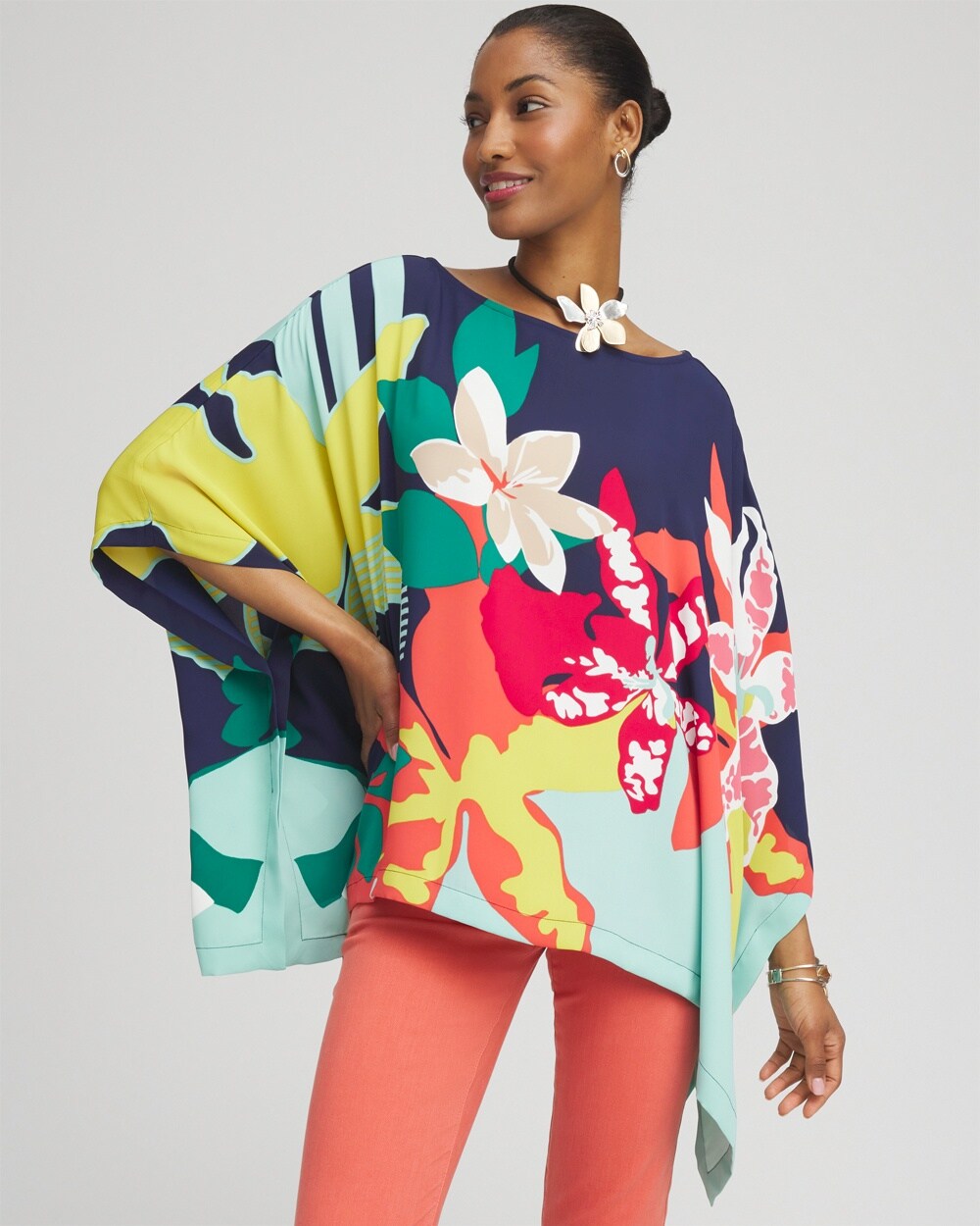 Floral Poncho