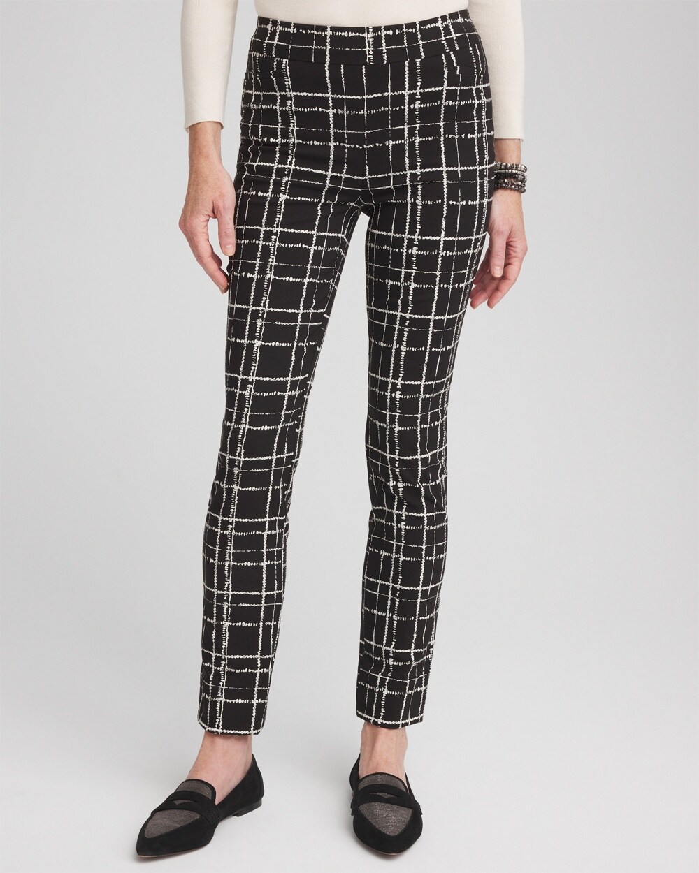 Brigitte Plaid Slim Ankle Pants