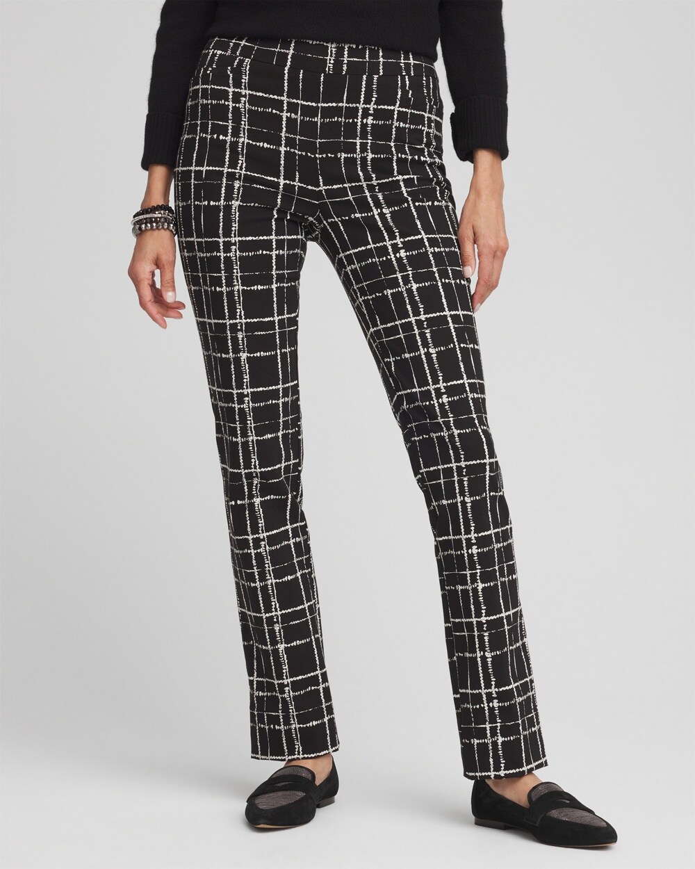 Brigitte Plaid Slim Pants