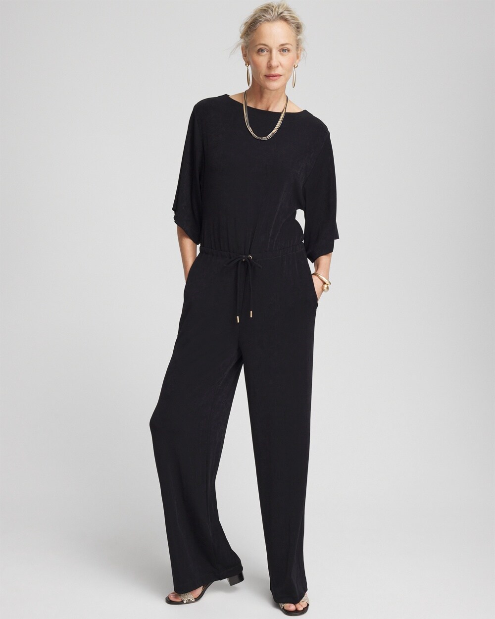 Petite Travelers&#8482; Kimono Sleeve Jumpsuit