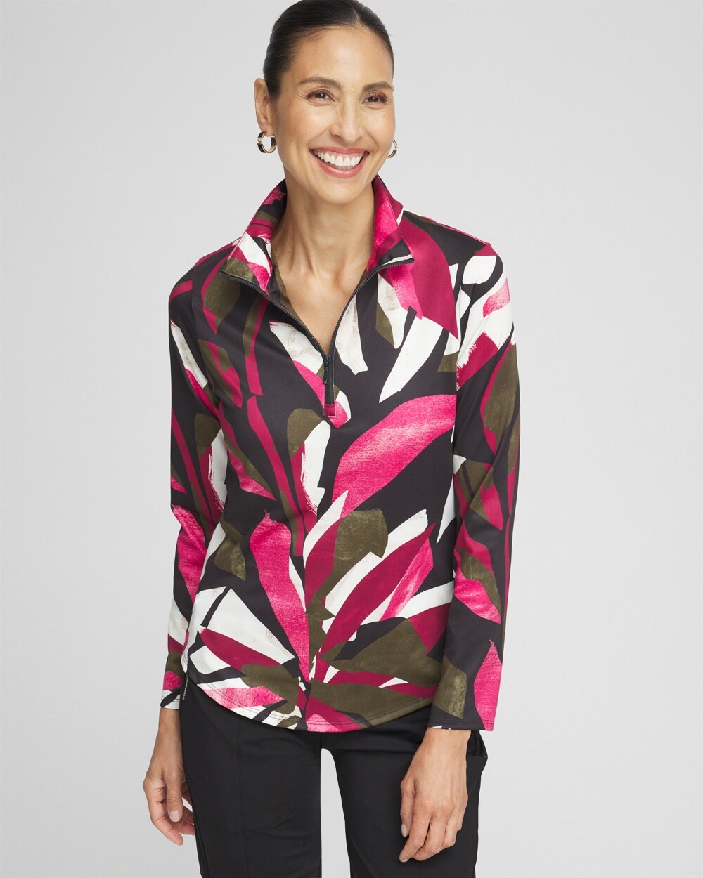 Zenergy\u00AE UPF Abstract Half Zip Top