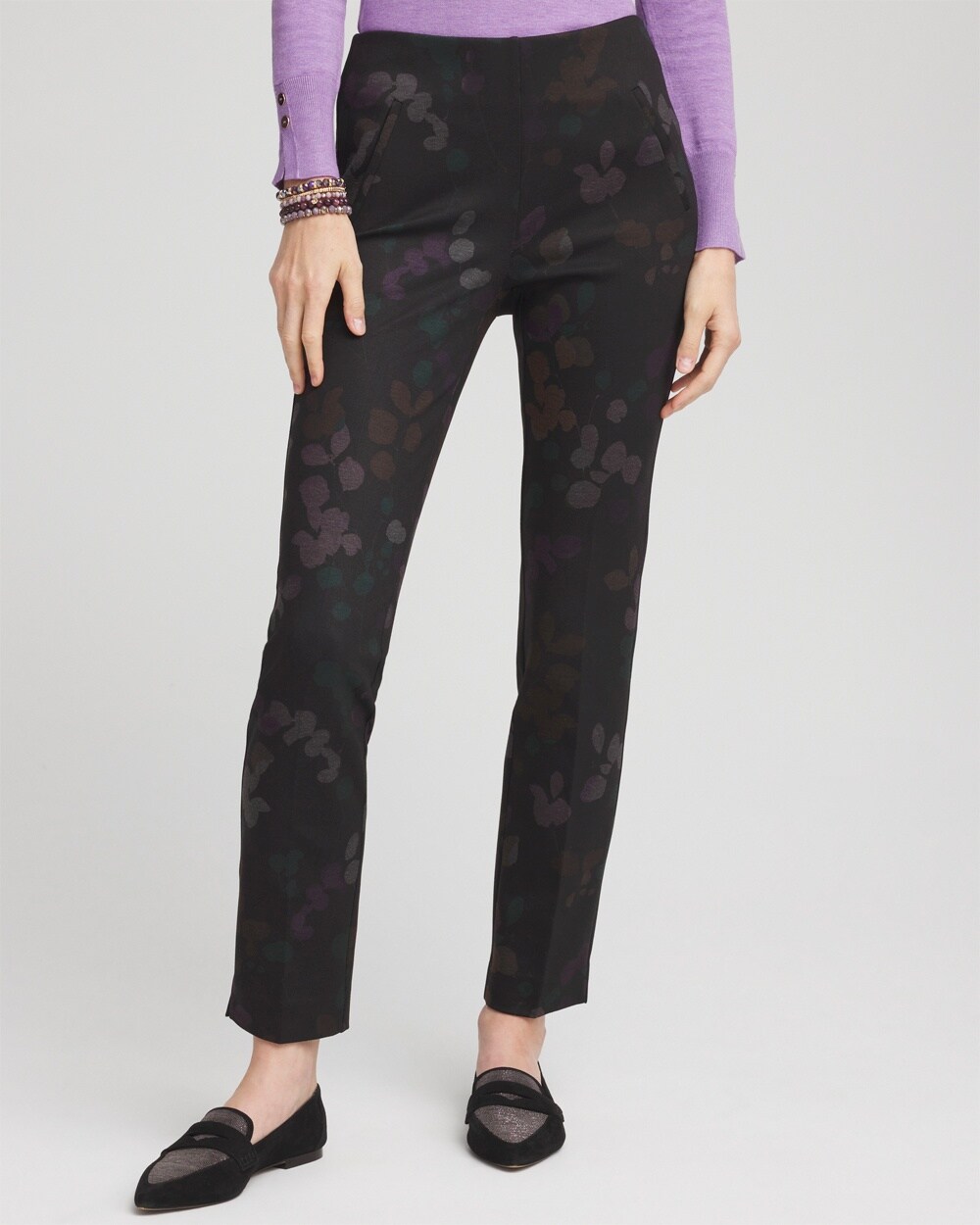 Juliet Floral Slim Ankle Pants