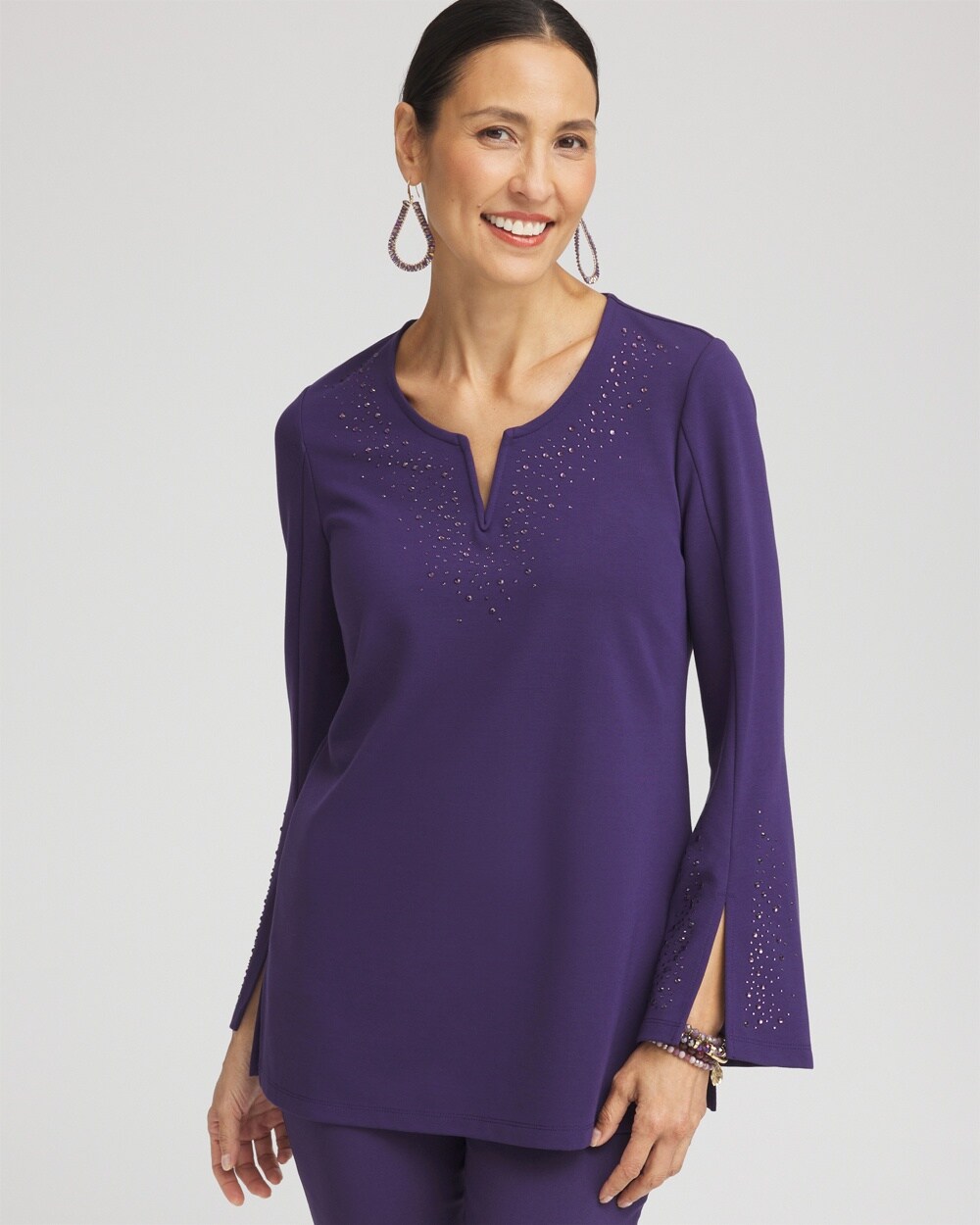 Embellished Ponte Tunic