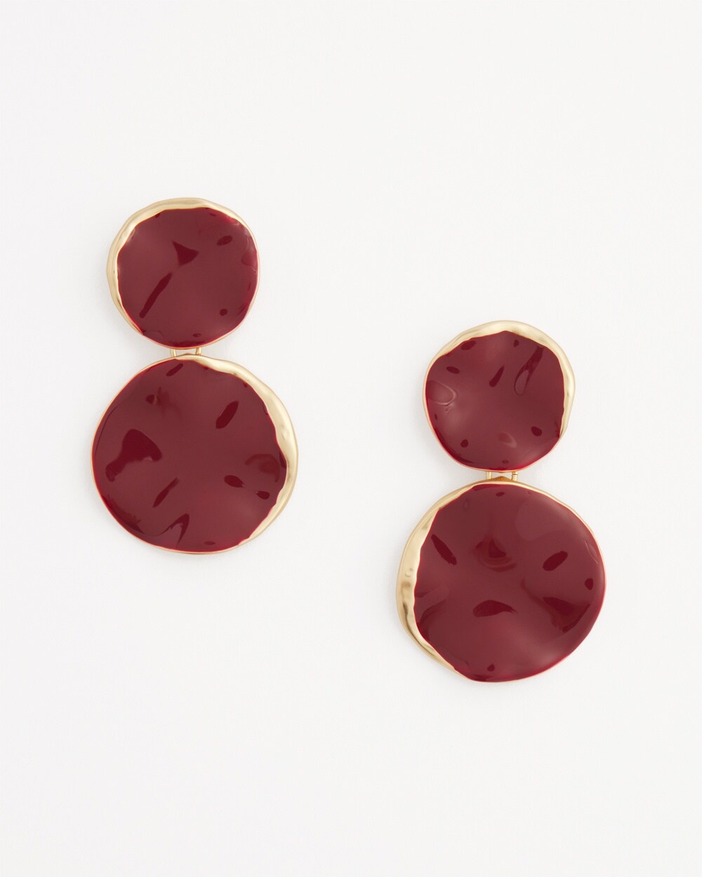 No Droop&#8482; Berry Round Drop Earrings