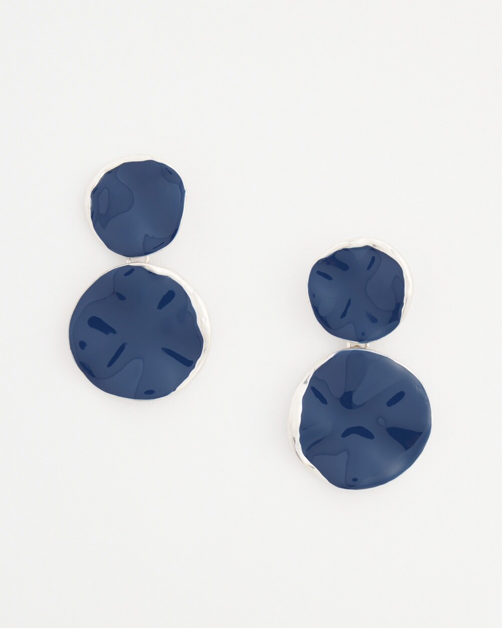 No Droop&#8482; Blue Round Drop Earrings