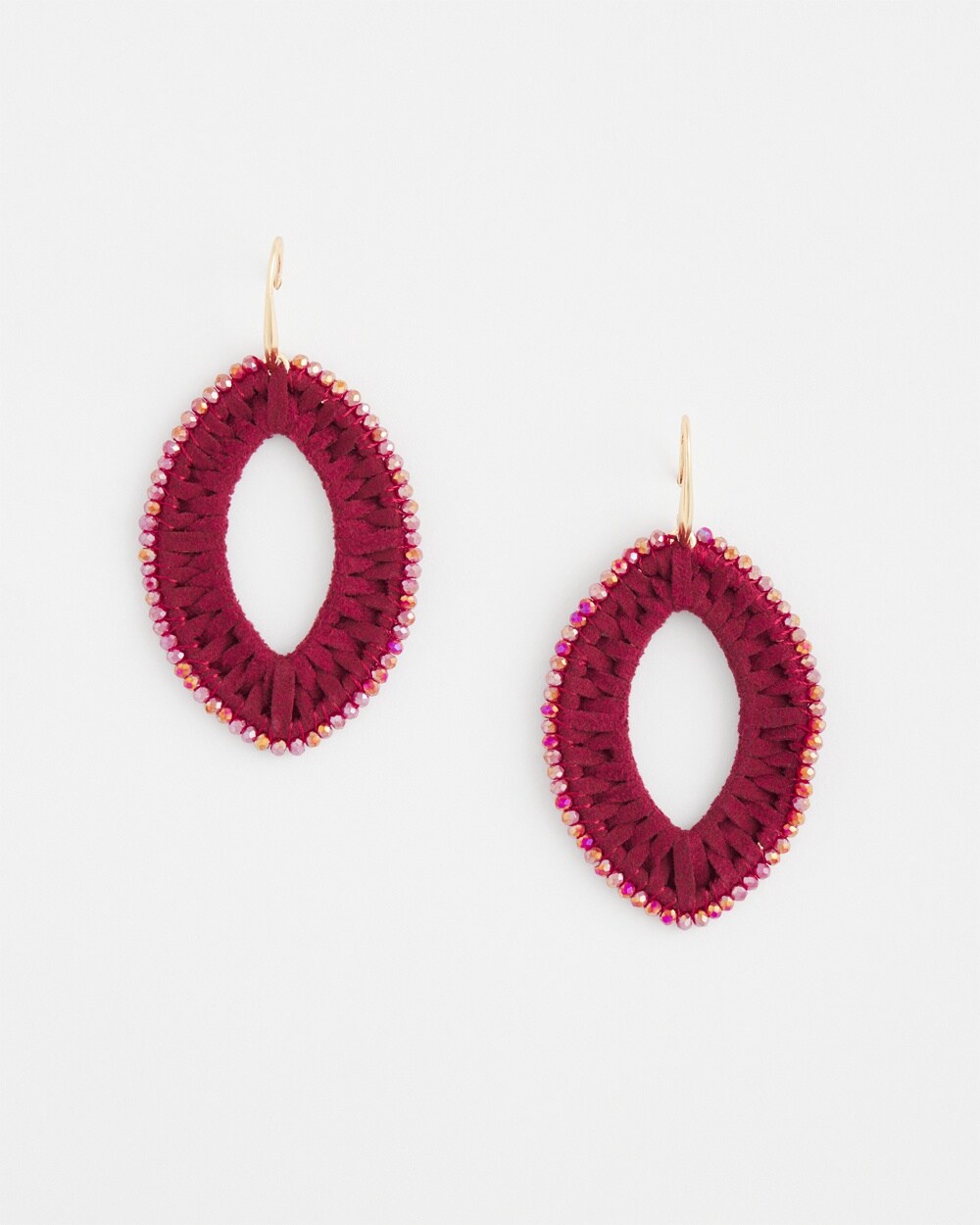 No Droop&#8482; Berry Faux Suede Earrings