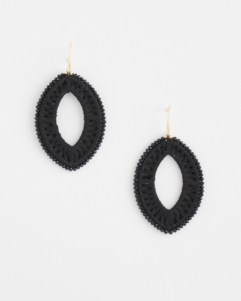 No Droop&#8482; Black Faux Suede Earrings