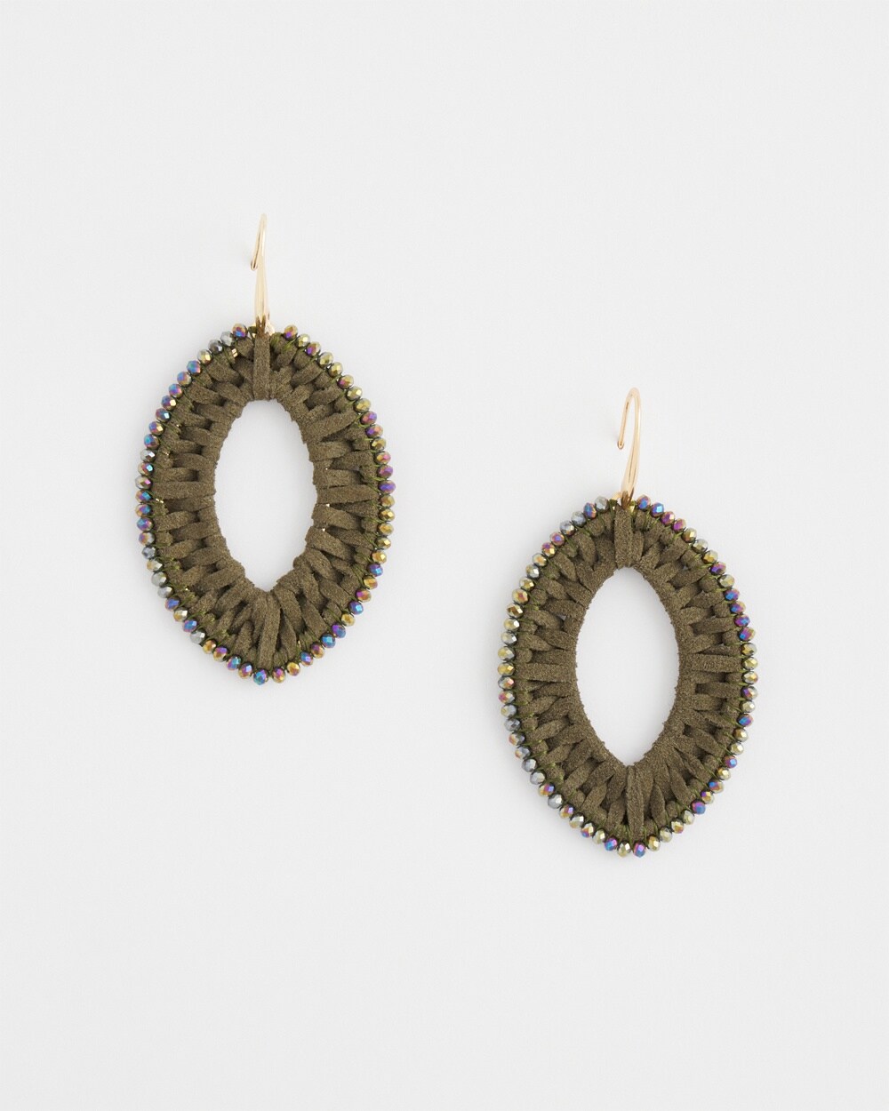 No Droop&#8482; Olive Faux Suede Earrings