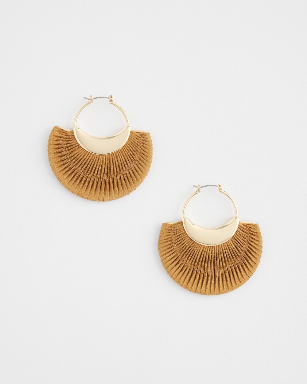 No Droop&#8482; Neutral Fan Hoop Earrings