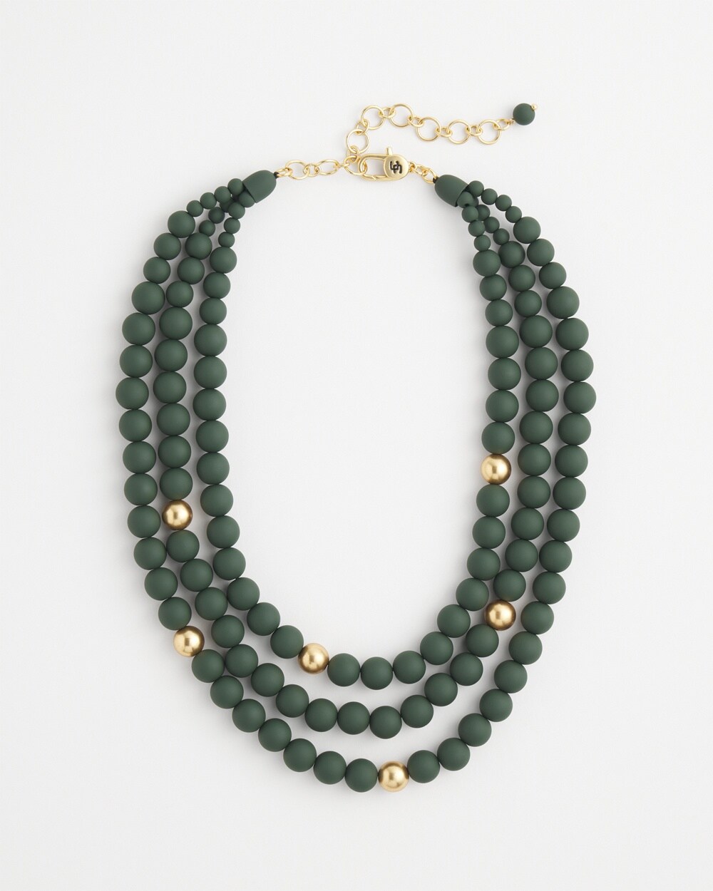 Green Beaded Bib Necklace