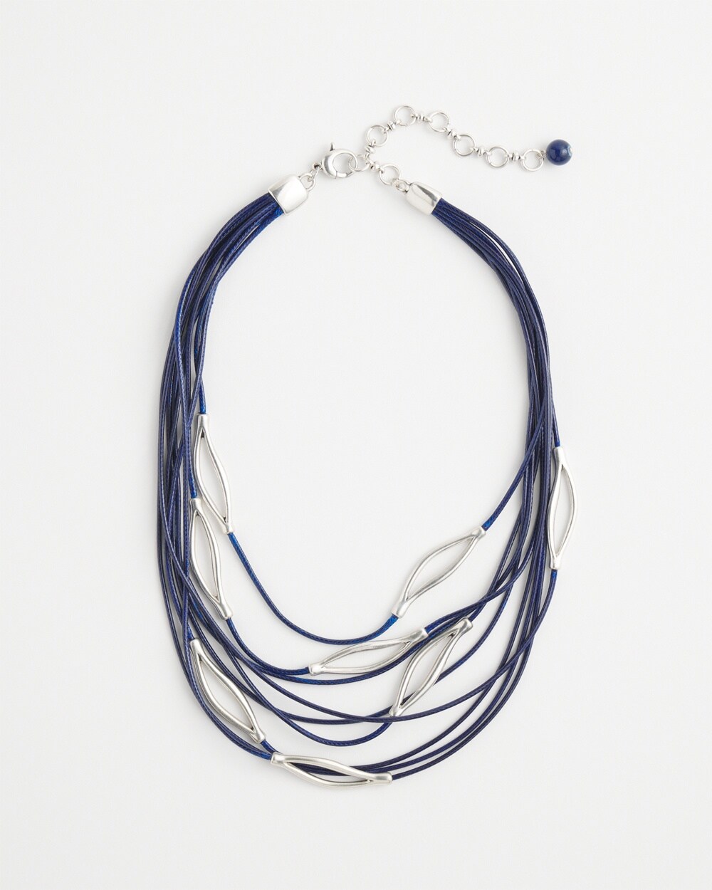 Blue Multistrand Bib Necklace