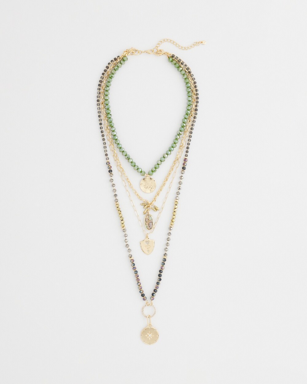 Medallions Layered Convertible Necklace