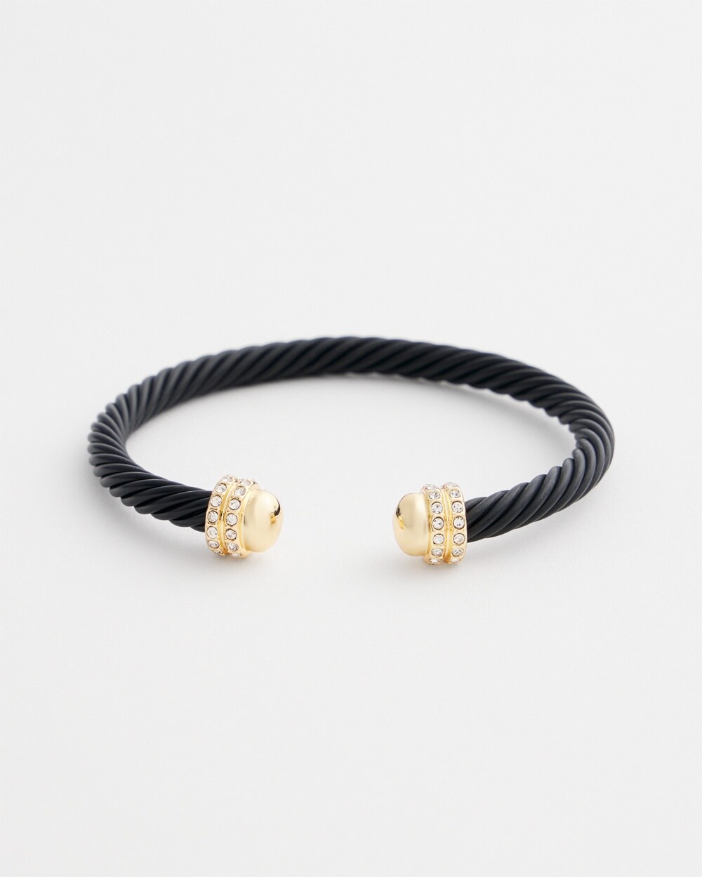 Black & Gold Tone Flex Cuff Bracelet