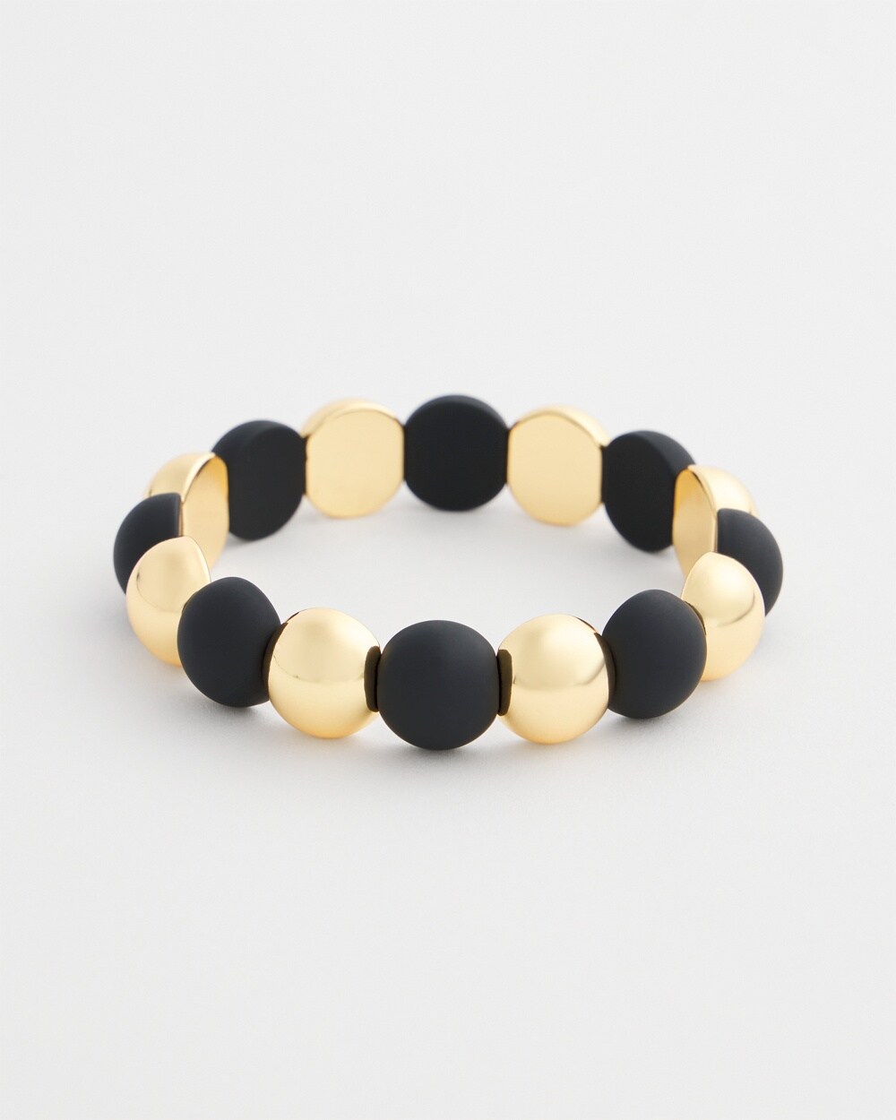 Black Beaded Stretch Bracelet