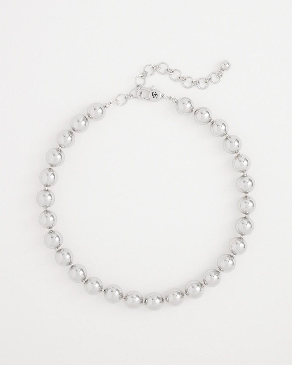 Silver Tone Beaded Collar Necklace