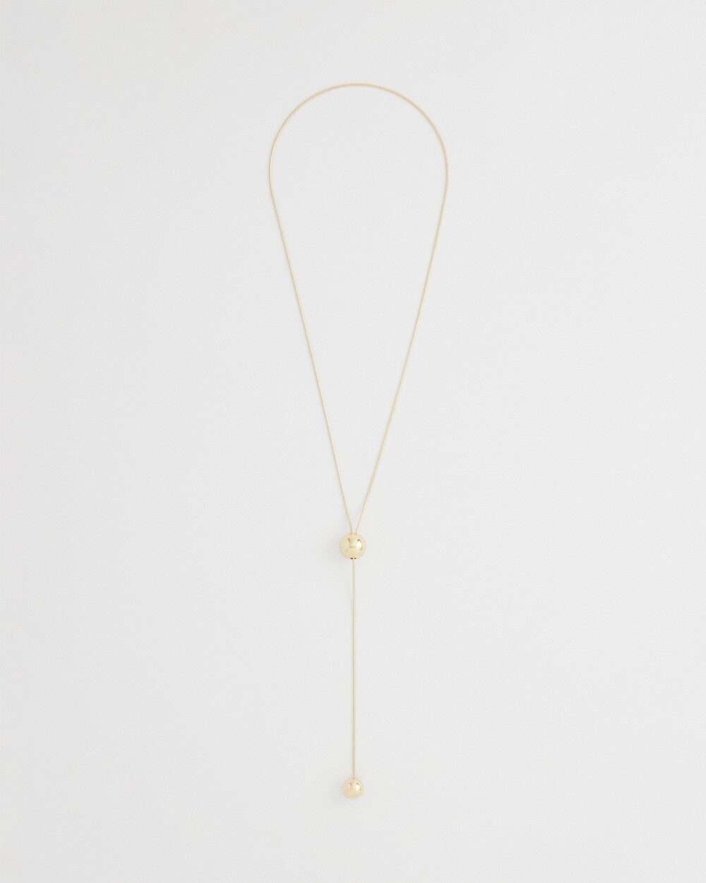 Adjustable Gold Tone Y-Necklace