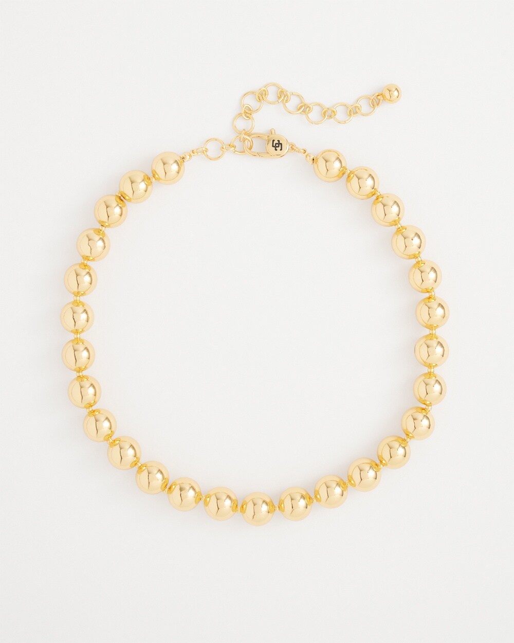 Gold Tone Beaded Collar Necklace