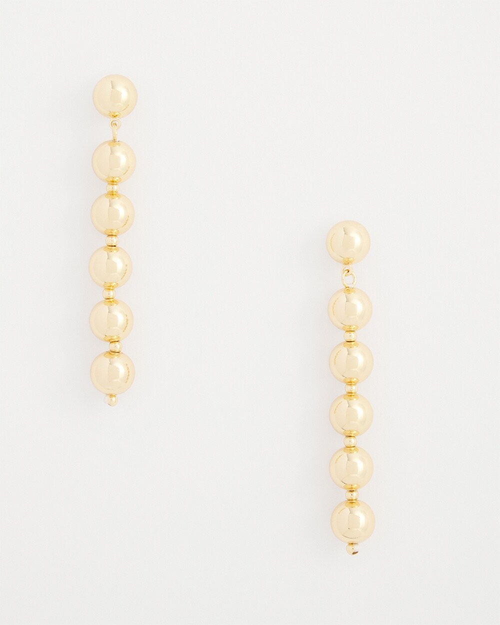 No Droop&#8482; Gold Tone Bead Earrings