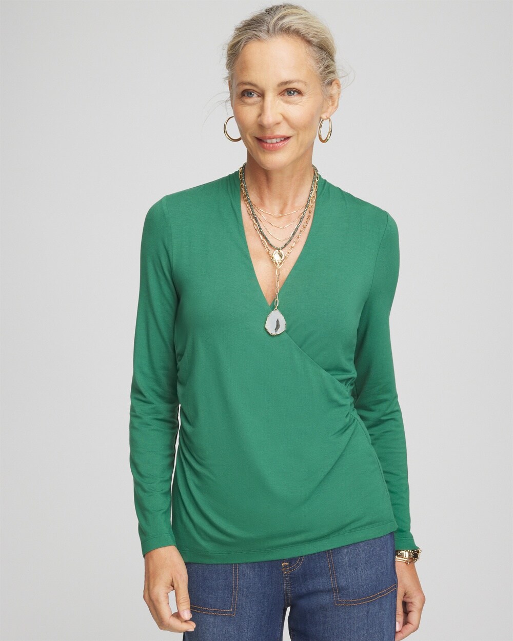 Touch of Cool&#8482; Surplice Top