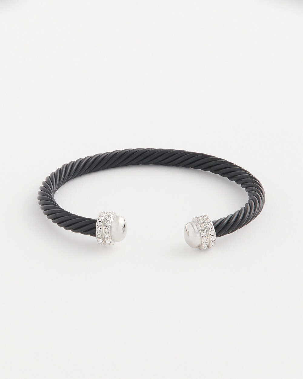 Black & Silver Flex Cuff Bracelet