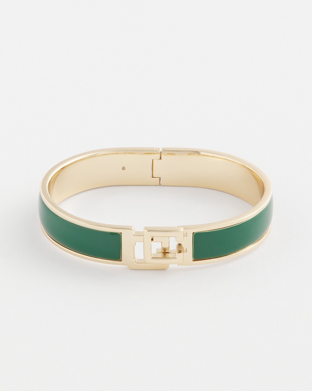 Chico's Click Green Bangle Bracelet