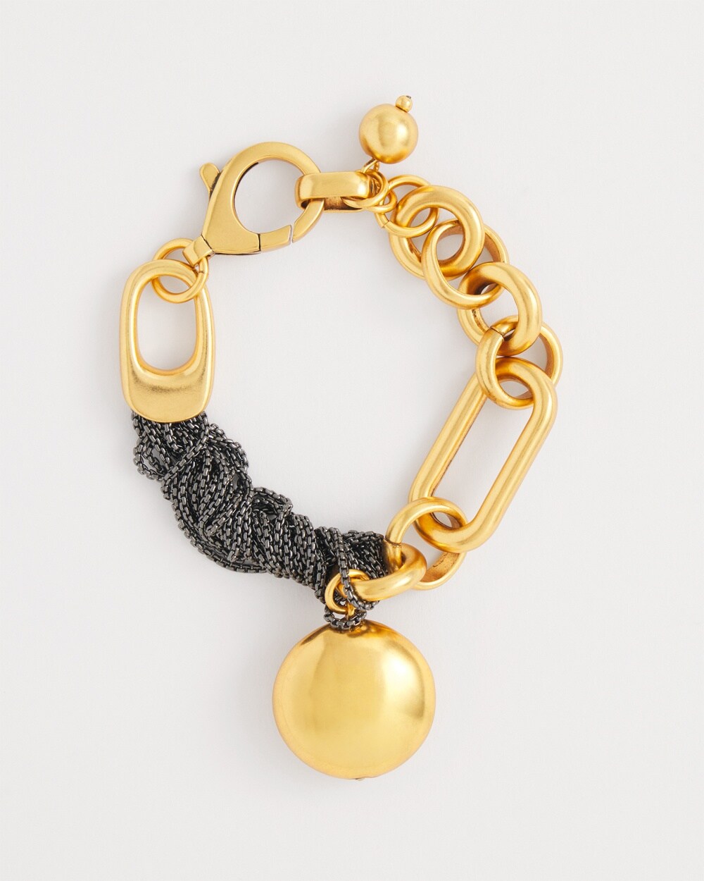 Mixed Metal Sphere Multistrand Bracelet