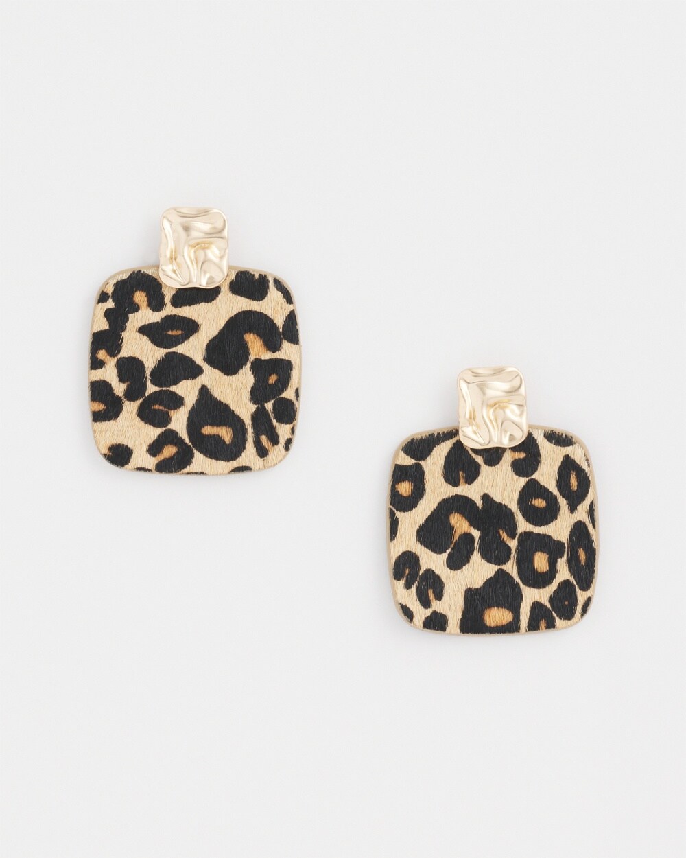 No Droop&#8482; Leopard Drop Earrings