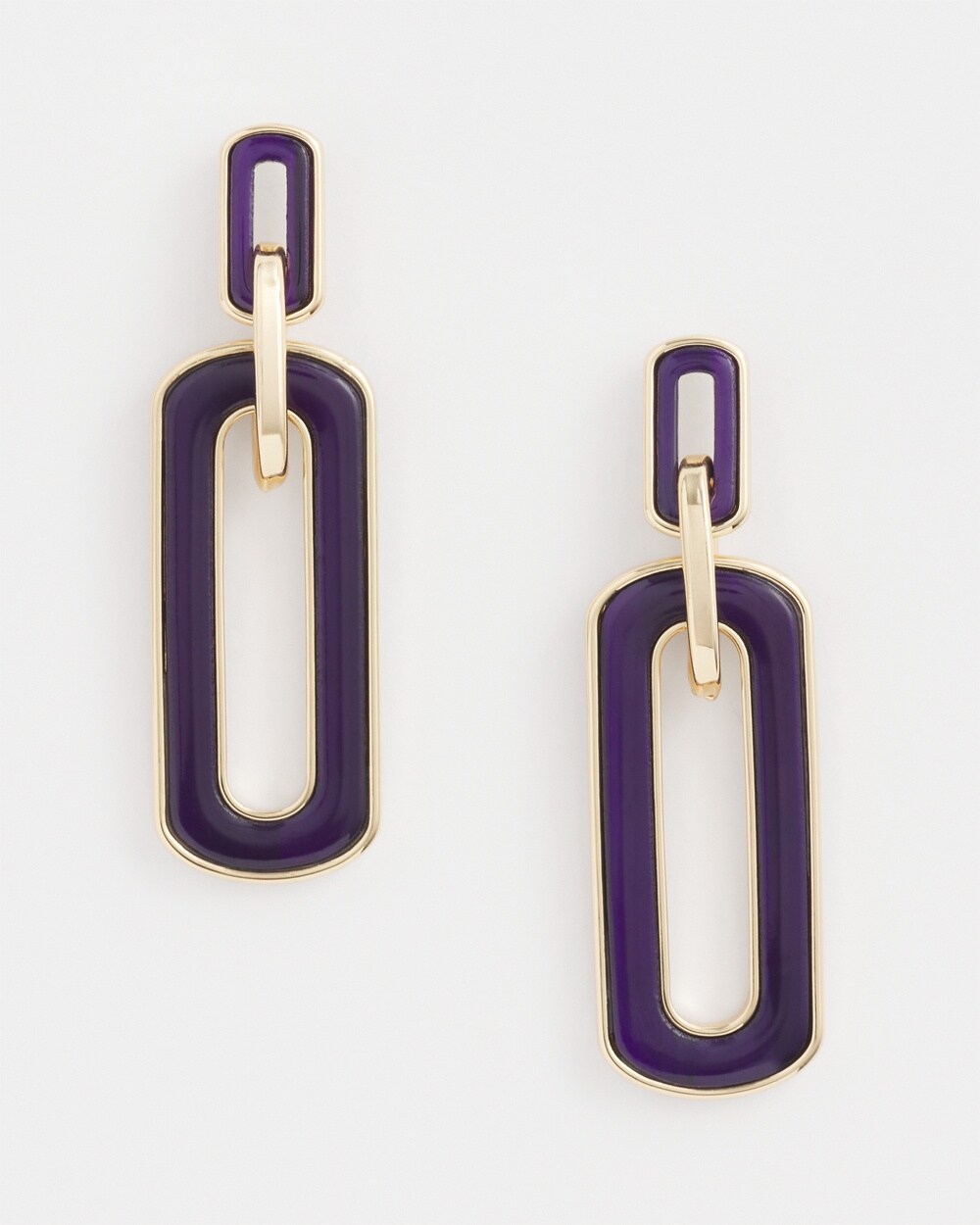 Violet Oval Drop Earrings