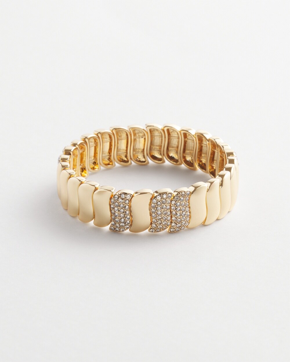 Gold Pave Stretch Bracelet