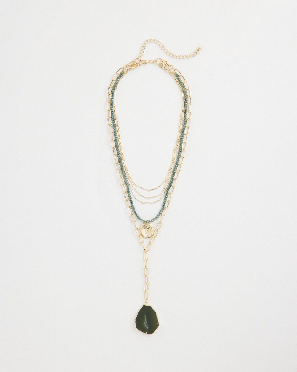 Green Stone Convertible Pendant