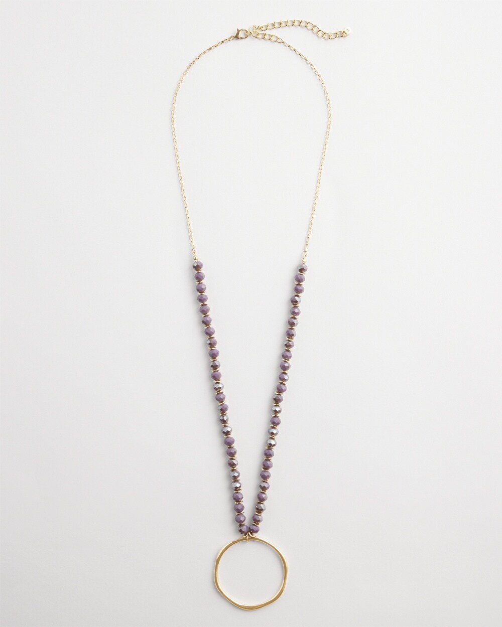 Violet Circle Pendant Necklace