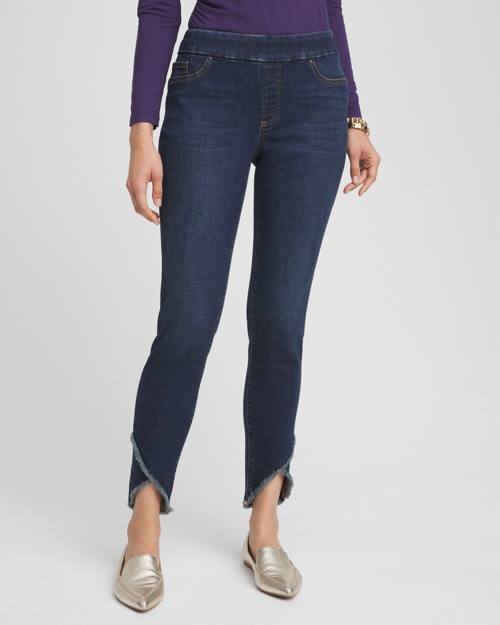 Tulip Hem Pull-On Ankle Jeggings