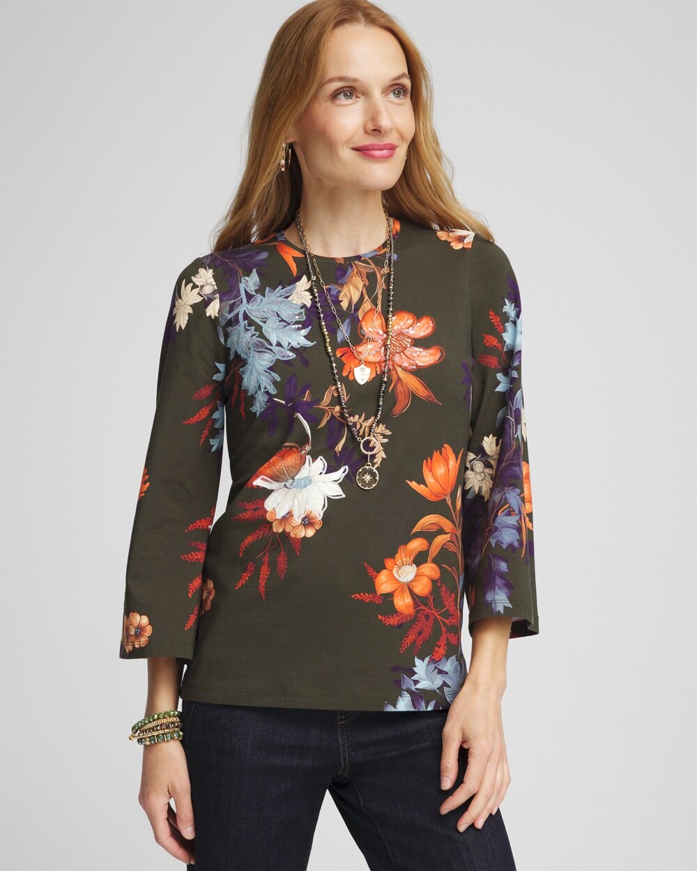 Autumn Embroidered Sequin Tee